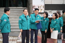 하윤수 교육감, 금정초·온천초 인근 통학로 안전 점검