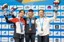 정지민 선수, 대한민국 스포츠클라이밍 스피드 남녀 월드컵 최초 동메달 획득!