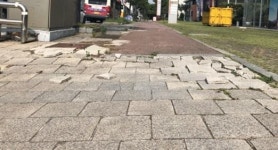 광산구, 연말 무더기 발주 보도정비공사 말썽