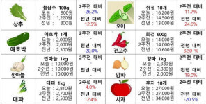 명절 뒤 소비 둔화…광주 채소·과일값 약보합세