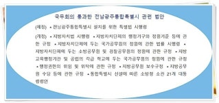 7월 1일 출범 전남광주통합특별시 관련 30개 법령 세팅 완료