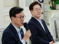 '빅텐트' 내건 김민석, 李 만나 
