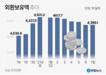 한국은행, 외한보유액 추이