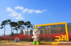 구례 섬진강 수달생태공원, 홍매화 만개 방문객  사로 잡아