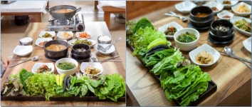 고창 우렁이쌈밥 전문 덕정텃밭쌈밥식당, 쌈밥&닭요리&청보리칼국수 여행별미로 주목