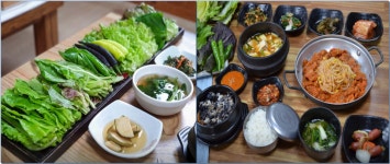 고창 우렁이쌈밥 전문 덕정텃밭쌈밥식당, 쌈밥&닭요리&청보리칼국수 여행별미로 주목