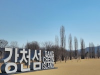모처럼 파란 하늘…강천섬의 봄