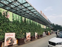 폭염 식히는 수세미 햇볕 가림막...화성휴게소, 이용객에 편안한 휴식처 제공