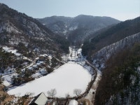 [드본세] 산속 비밀정원, 아담한 크기의 도토리골저수지
