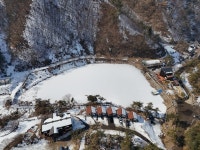 [드본세] 산속 비밀정원, 아담한 크기의 도토리골저수지
