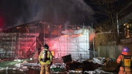 남양주 일패동 냉동창고 화재…창고 1개 동 전소