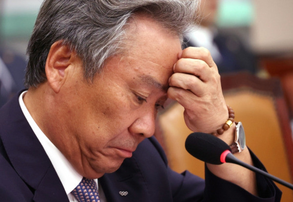 이기흥 대한체육회 회장, 직무정지 소송 진행 중... 법원 집행정지 신청 기각