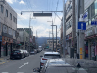 성주 시장길 노상주차면 첫표시… 본격 단속