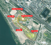 석양 품은 낙동강 자전거 공원 황산공원에 조성