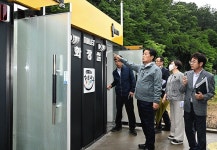 서동욱 울산 남구청장, 정골1저수지 화장실 조성 점검