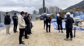 양산교육지원청, 사송지구 신설학교 공사 현황 점검