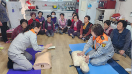 울산남부소방서 남녀의용소방대 여천지역대, 경로당 응급처치 교육