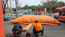 울산 남부소방서 여천119안전센터, 공기 안전매트 사용 숙달 훈련