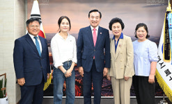 박천동 북구청장, 재가장기요양기관 연합회 임원진과 환담