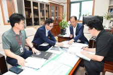 웅촌면 대복천 지방하천 정비사업 현황 청취