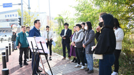 박천동 울산 북구청장, 호계중 통학로 민원 현장 소통