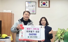 울산 동구 상록수요양병원 , 전하2동에 이웃돕기 성금 기탁