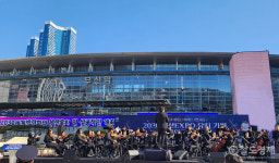 코레일,  엑스포 유치 음악회로 응원...부산역 광장