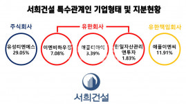 서희건설 지배기업 대다수 유한회사...이유는?