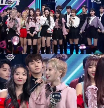 ‘엠카’ 트와이스 컴백 첫 1위, 사랑 넘치는 뽀뽀 퍼포먼스