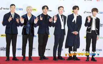 비투비 ‘블루로 맞춰입고 SBS 가요대전 참석’[포토엔HD]