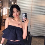 한예슬, 드러낸 어깨 위에 앉은 치명적인 타투[SNS★컷]