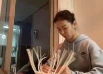 경수진 직접 만든 사과바구니 보니, 라탄 공예도 수준급[SNS★컷]