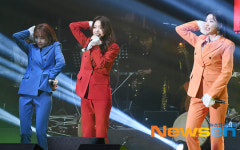 하유비-박성연-두리, 신호등색 같은 트리오 패션 [포토엔HD]