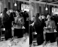 송중기 신난 근황, 콜롬비아서 현지 배우와 친목도[SNS★컷]