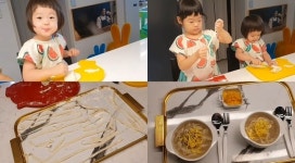 소유진 ‘♥백선생 떡잎’ 두 딸 요리 솜씨 “함께 만든 손칼국수”
