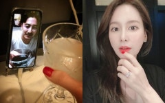 이혜원, 싱가포르서 안정환과 달달 영상 통화 “랜선 남친”[SNS★컷]