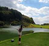 170cm 오윤아, 골프장에 여신강림…감탄만 나오는 황금 비율