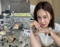 깜짝 놀란 아이비, 반려견과 동물병원 “다행히 신경은 밖으로 안 나와”