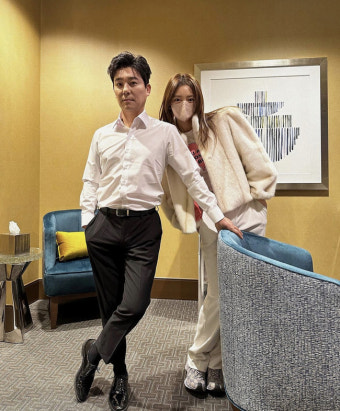 서하얀, 임창정과 미국서도 다정…이기적 각선미 자랑