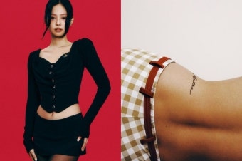 제니, 잘록한 허리에 대놓고 “만트라” 타투...비밀스러운 설렘 자극