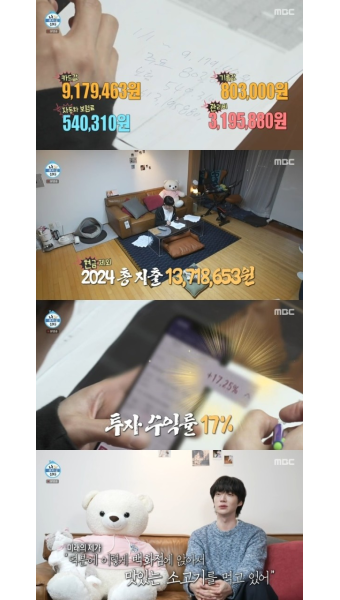 안재현, 1년 카드 지출 1300만원+투자 수익률 17%‥200억 꿈에 성큼(나혼산)