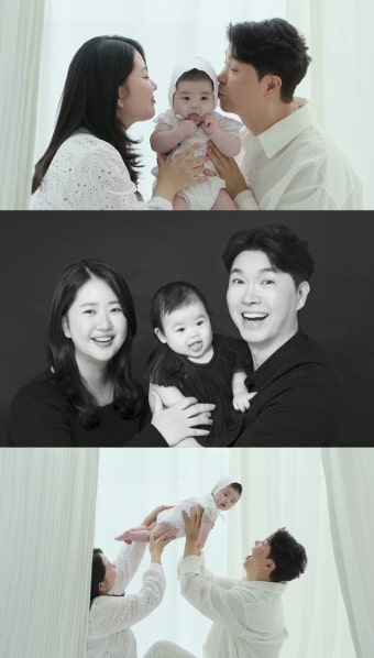 박수홍김다예, 4개월 딸 재이와 가족사진 최초 공개…붕어빵 천사(슈돌)