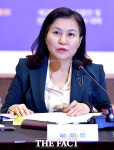 [TF포토] 축사하는 유명희 산업부 통상교섭본부장