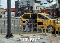 포항 우현아이유쉘 아파트 앞 안전펜스가 오히려 사고위험 더 높아