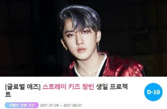 스트레이 키즈 창빈, 생일 서포트 오픈…참여 방법은?