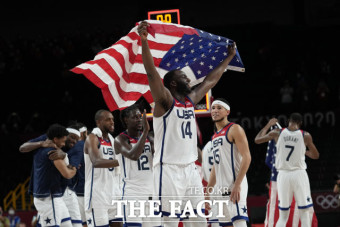미국 농구대표팀, 프랑스 꺾고 올림픽 4연패 달성