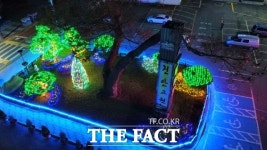 전북 진안군청 광장 LED 경관조명 따뜻함이 가득