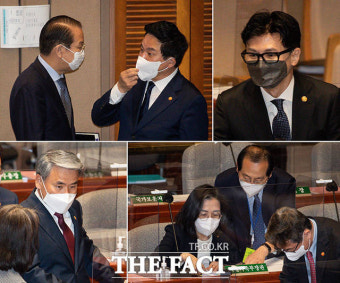 '한동훈·원희룡 등'…尹정부의 장관들, 추경심사 위한 예결위 출석 [TF사진관]