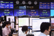 경기 침체 영향 코스피 다시 2400선 아래로 [TF사진관]