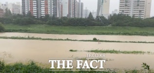 청주 무심천 흥덕교 지점 홍수주의보 발령